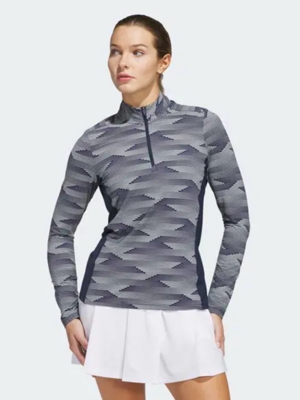 Addidas by Stella McCartney Geometric Knit Half-Zip Sweater – Women’s Size S